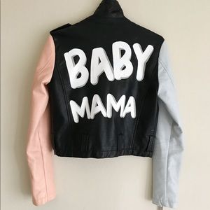 Hand painted Vegan Leather Jacket